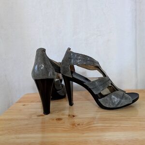 Micheal kors alligator strappy heels